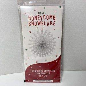 3 Honey Comb Tissue Snowflake Lantern White